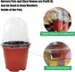 25 Pack Seedling Pots with Lids 9x14cm Reusable Mini Greenhouse Grow Trays for Propagation