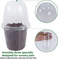 36 Set Nursery Pots with Humidity Dome, Clear Nursery Pots for Plants, Seed Starting Pots with Drainage Holes & Plant Labels for Vegetables Flowers Garden Plants