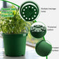 3 Gallon Plastic Nursery Pots, 10 Inch Round Plant Pots with Drainage Holes, 10 Pack Planting Pot for Outdoor Indoor Plants, Gardening Gifts for Women, Green