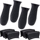 8 Pcs Silicone Pot Holders Set Cast Iron Handle Cover Heat Resistant Pot Handle Covers Potholder Non Slip Reusable Pan Sleeve for Frying Pan Kitchen Supplies(Black)