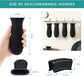 8 Pcs Silicone Pot Holders Set Cast Iron Handle Cover Heat Resistant Pot Handle Covers Potholder Non Slip Reusable Pan Sleeve for Frying Pan Kitchen Supplies(Black)