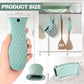 8 Pcs Silicone Pot Holders Cast Iron Handle Cover Heat Resistant Pot Handle Covers Potholder Non Slip Reusable Pan Sleeve for Frying Pan Kitchen Supplies(Mint Green)