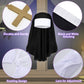 2 Sets Halloween Nun Costume Set Plastic Gold Cross Nun Habit Costume Set Hat White Collar Gold Cross Pendant for Woman