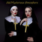 2 Sets Halloween Nun Costume Set Plastic Gold Cross Nun Habit Costume Set Hat White Collar Gold Cross Pendant for Woman