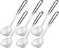 6 Pieces Hot Pot Kit Strainer Scoops Stainless Steel 2.5 Inch Mini Spider Strainer Skimmer Pasta Mesh Spoon Asian Skimmer Spoon Ladle with Handle for Home (Black)