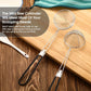6 Pieces Hot Pot Kit Strainer Scoops Stainless Steel 2.5 Inch Mini Spider Strainer Skimmer Pasta Mesh Spoon Asian Skimmer Spoon Ladle with Handle for Home (Black)
