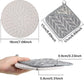 7 Pieces Square Pot Holders Washable Heat Resistant Pocket Mitt with Hanging Loop and Round Thread Weave Coaster Braided Drink Hot Pad Absorbent Woven Coaster for Kitchen Cooking Dinning