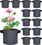 12 Pack Aquatic Plant Pots for Pond, Reusable Fabric Aquatic Plant Pots, Breathable Pond Plant Basket Grow Bags with Handles for Aquatic Plants, Bog Plant, Water Lily, Lotus, Flower (1 Gallon)