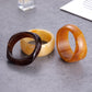Kvekstio Chunky Resin Bangle Set for Women – 3 Pack Irregular Wide Acrylic Marble Bracelets, Bold Statement Jewelry for Boho Retro Style, Minimalist Stackable Brown Accessories for Mom Wife Daughter