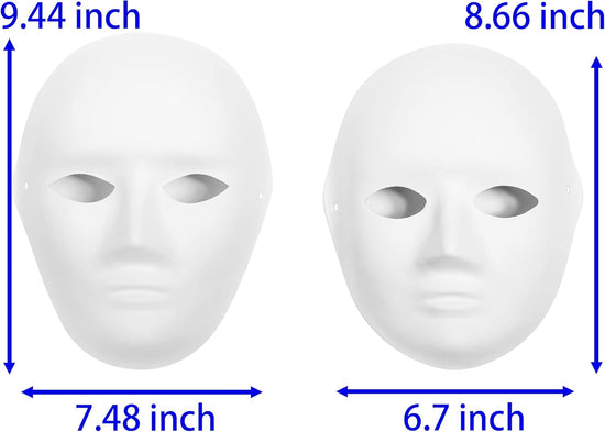 (30+16PCS) Paper Mache Masks & Cat Mask White Blank for Party, Cosplay, Artistic Projects, Theater, Halloween, Masquerade Parties, Classroom Art