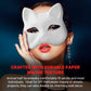 (30+16PCS) Paper Mache Masks & Cat Mask White Blank for Party, Cosplay, Artistic Projects, Theater, Halloween, Masquerade Parties, Classroom Art