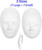 14-Pack Paper Mache Masks (2 Sizes) & 16-Pack Cat Mask White Blank for Party, Cosplay, Artistic Projects, Theater, Halloween, Masquerade Parties, Classroom Art