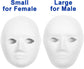 14-Pack Paper Mache Masks (2 Sizes) & 16-Pack Cat Mask White Blank for Party, Cosplay, Artistic Projects, Theater, Halloween, Masquerade Parties, Classroom Art
