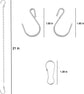 10 Pack SIL Storagehook Silver Hanging Chains with Hooks, Grow Lights Chain adjusable fit bird feeders for outdoors, Plant hanger indoor, Hanging Planter, Wind Chime, Pendant light, Christmas wreath