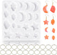 3Pcs Resin Jewelry Molds, Jewelry Molds for Epoxy Resin, Star Silicone Molds with 40Pcs Jump Rings, Jewelry Making Kit with Hole for DIY Crafts Pendant Earring Necklace (Star)