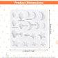 3Pcs Resin Jewelry Molds, Jewelry Molds for Epoxy Resin, Star Silicone Molds with 40Pcs Jump Rings, Jewelry Making Kit with Hole for DIY Crafts Pendant Earring Necklace (Star)