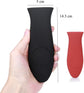 4 Packs Silicone Hot Handle Holder Kitchen Heat Resistant Fry Pan Milk Pot Sleeve Grip Handle Cover Potholder for Cast Iron Skillets Griddles Metal & Aluminum Cookware – Black & Red