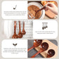 Wooden Ladle for Soup, 3 Size Wooden Spoons for Deep Pot & Bowl, Heat Resistant Handles, Non-Stick Wood Kitchen Utensils Set for Cooking, Serving and Stirring Thick Stews, House Warming Gifts