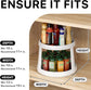 2-Tier Lazy Susan Spice Organizer, 10" Diameter, White/Gray