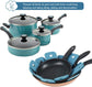 Pot Pan Protectors, Set of 12 and 4 Different Sizes, Larger & Thicker Cyan Pan Protector Pads, Pan Pot Separator Pads for Stacking and Protecting Your Cookware