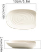 Ceramic Spoon Rest for Kitchen Counter 5.1 Inch Porcelain Spoon Holder Farmhouse Cooking and Coffee Spoon Rest for Stove Top (white)