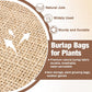 2 PCS Burlap Sack - 19.6" x 35" Burlap Bags for Plants High Density Natural Jute Bag of Potatoe Storage Plant Grow Bags with Rope Potato Sacks Race Bag Halloween,Christmas Decorations
