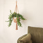 Hanging Planter with Patterns,2Packs Macrame Plant Hangers Indoor Macrame for up to 8 inch Pot Crochet Boho Plant Hanger Holder for Indoor Outdoor with 2S Shaped Stainless Steel Hooks (Caramel)
