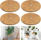 4pcs Coconut Fiber Mulch Ring Tree Plant Protector Mat, 11.8 Inch Natural Coco Coir Tree Mulch Ring Plant Pot Soil Cover, Tree Rings Disc Plant Cover for Indoor Outdoor Plants, Landscaping