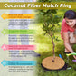 4pcs Coconut Fiber Mulch Ring Tree Plant Protector Mat, 11.8 Inch Natural Coco Coir Tree Mulch Ring Plant Pot Soil Cover, Tree Rings Disc Plant Cover for Indoor Outdoor Plants, Landscaping