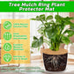 4pcs Coconut Fiber Mulch Ring Tree Plant Protector Mat, 14 Inch Natural Coco Coir Tree Mulch Ring Plant Pot Soil Cover, Tree Rings Disc Plant Cover for Indoor Outdoor Plants, Landscaping