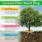 4pcs Coconut Fiber Mulch Ring Tree Plant Protector Mat, 14 Inch Natural Coco Coir Tree Mulch Ring Plant Pot Soil Cover, Tree Rings Disc Plant Cover for Indoor Outdoor Plants, Landscaping