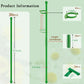 20Pcs Plant Support Stakes 17 inch  Garden Orchid Sticks Extended to 3ft 4ft 5ft Plant Poles with Clips for Indoor Outdoor Potted Tomato Rose Amaryllis Vegetables Comes with 20 Ties