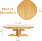 12 Inch Bamboo Cake Stand, One-Tier Wedding Cupcake Holder, Rustic Dessert Riser with Anti-Slip Pads, Pedestal Plate for Birthday, Tea Party, Baby Shower