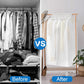 4 Pack Hanging Garment Bags, 43" 35" Long Large Closet Clothes Protector with Zipper, Plastic Jackets Storage Rack Cover for Shirt Suits Coat Dress, Bottom Enclosed (Rack not included)