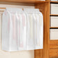 4 Pack Hanging Garment Bags, 43" 35" Long Large Closet Clothes Protector with Zipper, Plastic Jackets Storage Rack Cover for Shirt Suits Coat Dress, Bottom Enclosed (Rack not included)