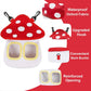 Bunny Hay Feeder Bag, Cute Mushroom Hanging Holder, Durable Dispenser with 600D Oxford Fabric for Guinea Pigs Chinchillas Hamster, Small Animal Cage Accessories