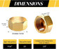 100 Pack Brass Compression Cap, Stop Value Caps, Drain Pipe Fittings for Hose Connector Nozzle Joints Outdoor Garden Water Air Line