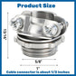 50 Pack 1/2 Inch Clamp Type Cable Connectors, Zinc Alloy and Steel Electrical Conduit Fittings for NM Cable, Rust Resistant Non-Metallic Wire Clamps to Protect Cables, Silver
