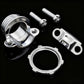 50 Pack 1/2 Inch Clamp Type Cable Connectors, Zinc Alloy and Steel Electrical Conduit Fittings for NM Cable, Rust Resistant Non-Metallic Wire Clamps to Protect Cables, Silver