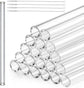 20 Pieces 12 In Glass Blowing Tubes, 12mm OD 8mm ID 2mm Thick Wall Borosilicate Pipe, Clear glass Bubble Tubing with 4 Cleaning Brush for Laboratory Experiment Art DIY