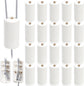 20 Packs Pull Cord Knobs for Window Blind, Safety Breakaway Condensers, White Cylinder Blind Tassels Pendant, Decorative Drops End Home Office Roman Shades Accessories