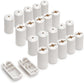 20 Packs Pull Cord Knobs for Window Blind, Safety Breakaway Condensers, White Cylinder Blind Tassels Pendant, Decorative Drops End Home Office Roman Shades Accessories