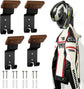 4 Pack Motorcycle Helmet Wall Mount, Helmets Holder with Double Key Hook, Hanger Gear Rack for Bike Baseball Tactical Football Skiing Accessories