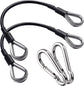 2PCS Gym Cable Extension,Replacement Machine Accessories,Cable Pulley Attachments for -Thick 5mm(0.2inch) Heavy Duty Steel Wire Rope Home Cable, Leg Extensions  10 inch (2PCS)
