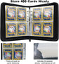 Trading Card Binder 4 Pocket,400 Pockets for Pokemon Cards with Zipper,50 Sleeves Holder Compatible Standard Card,Sport Card,Game Card-Gift Boy and Girl(4-Pockets, Black) Black 4-Pockets