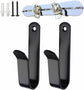 Snowboard Wall Mount & Skateboard Display Rack - Horizontal Hanger Clips for Snowboards, Longboards, Skateboards Space Saving Storage Solution Garage, Bedroom, Living Room (Black, 2 PCS) Black PCS