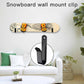 Snowboard Wall Mount & Skateboard Display Rack - Horizontal Hanger Clips for Snowboards, Longboards, Skateboards Space Saving Storage Solution Garage, Bedroom, Living Room (Black, 2 PCS) Black PCS