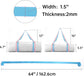 2 Packs Yoga Mat Strap for Carrying, Carrier, Adjustable Sling Exercise Black + Turquoise