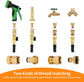 Garden Hose Quick Connect Solid Brass Connector Water Connectors Easy Fittings Standard 3/4 inch GHT, 4 Complete Sets female & Male, Free Washers Gaskets