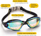 Swim Goggles, 2 Pack Swimming Goggles for Adult Men Women Youth Kids Child Black/Blue(mirrored)